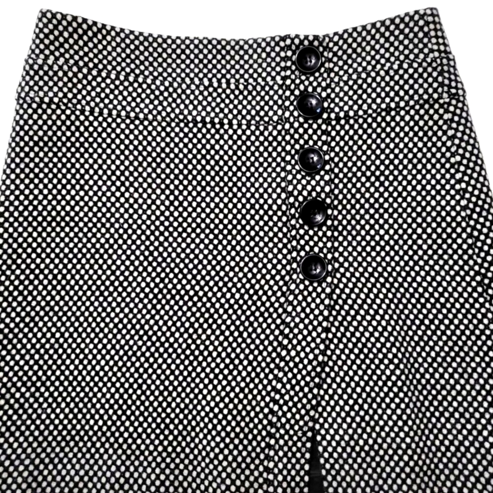 Talbots Wool Button Front Polka Dot Mini Skirt - image 2
